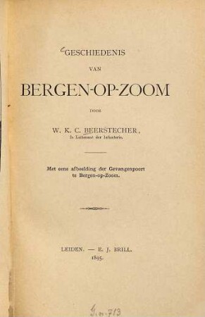 Geschiedenis van Bergen-op-Zoom