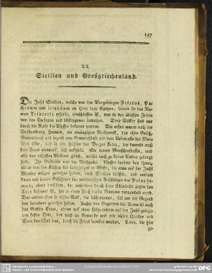 XX. Sicilien und Großgriechenland