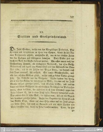 XX. Sicilien und Großgriechenland