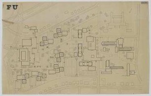 Ideenwettbewerb "Bebauung Obstbaugelände der Freien Universität Berlin", FU Berlin (nicht realisiert), 3. Preis – Grundriss. Berlin-Dahlem