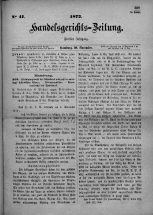 No. 47. 30. November 1872
