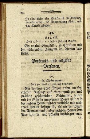 Portraits und einzelne Personen.