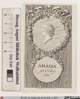 Bildnis Amalia, kgl. Prinzessin von Großbritannien u. Irland
