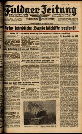 Ausgabe vom Sonntag, den 19. Oktober 1941.