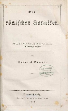 Die römischen Satiriker