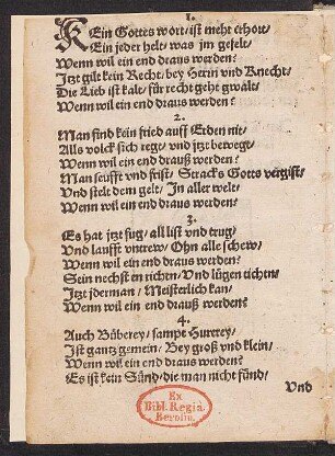 KEin Gottes wort/ ist mehr erhort/ ||