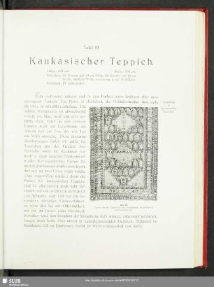 Tafel 19. Kaukasischer Teppich