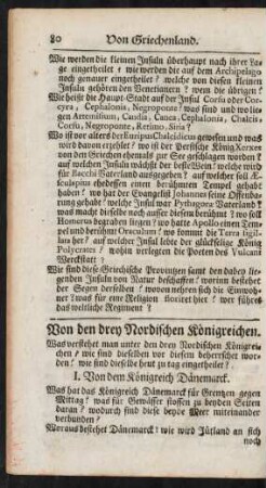 Von den drey Nordischen Königreichen