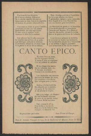 Canto épico.