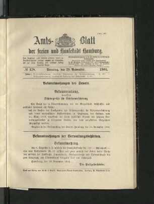 No. 178, 29. November 1904.