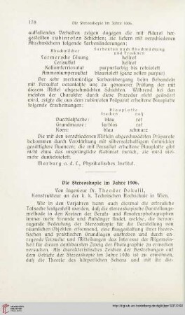 21: Die Stereoskopie im Jahre 1906