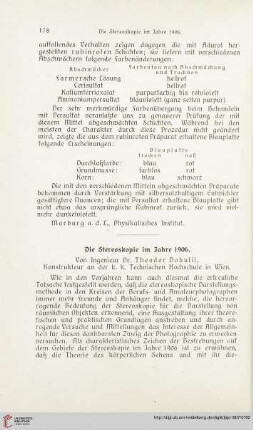 21: Die Stereoskopie im Jahre 1906