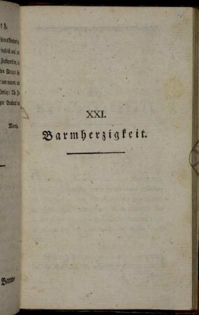 XXI. Barmherzigkeit.