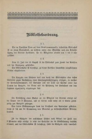 Bibliotheksordnung