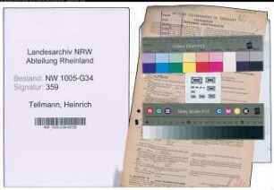 Entnazifizierung Heinrich Tellmann , geb. 26.05.1906 (Arzt)
