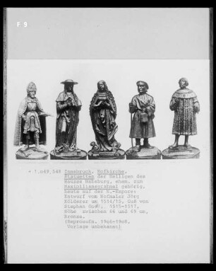 Statuetten der Heiligen des Hauses Habsburg