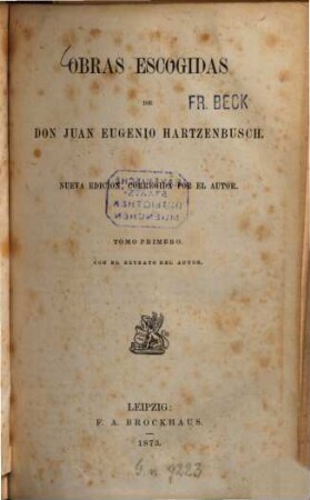 Obras escogidas de Juan Eugenio Hartzenbusch, 1