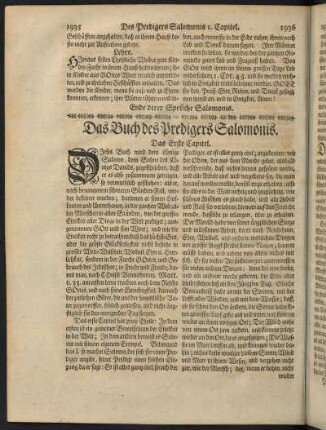1936-2002, Das Buch des Predigers Salomonis