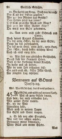 Vertrauen auf Gottes Vorsehung - Trost des ewigen Lebens