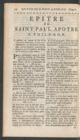 Epitre De Saint Paul Apotre A Philémon