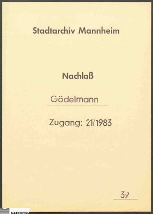 Johanna Gödelmann an "Schwester Ingrid"