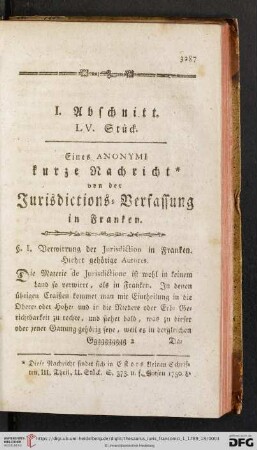 I. Abschnitt. LV. Stueck