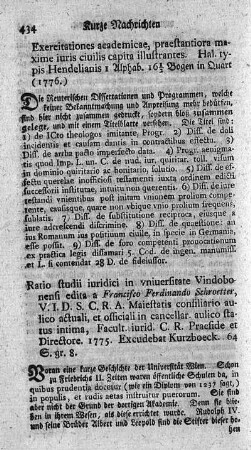 Ratio studii iuridici in universitate Vindobovensi.