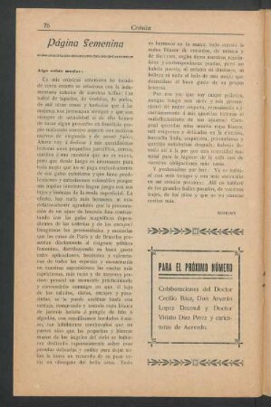 Página Femenina : Algo sobre modas: