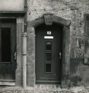 Penig, Zöllnergasse 3. Wohnhaus (bezeichnet 1803). Portal