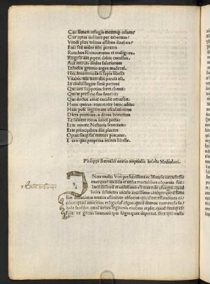 Philippi Beroaldi oratio nuptialis habita Mediolani.