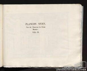 Planche XXXV. Vue de l'Interieur du Palais Massimi. Vol. II.