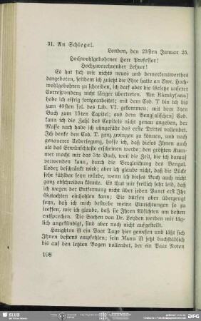 Christian Lassen an August Wilhelm von Schlegel, London, 23.01.1825