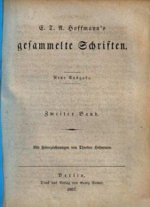 Gesammelte Schriften : Mit Federzeichnungen v. Th. Hosemann. 2