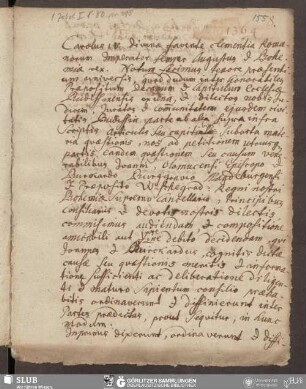 Concordia Carolina von 1364 und andre Urkunden