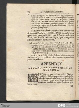 Appendix De Conscientia Probabili, Ejusque Abusu.