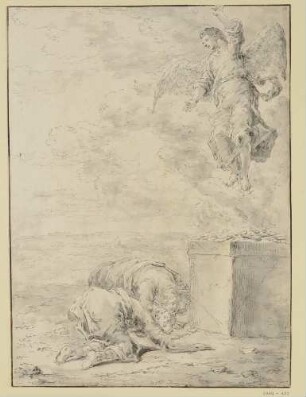 Altes Testament; Folge I, Blatt 16: Manoahs Opfer