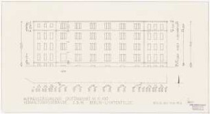 IBM Deutschland, Berlin-Lichterfelde Umbau Verwaltungsgebäude: Aufmaßzeichnung (Putzmaße) 1:100, Verwaltungsgebäude, Fassade
