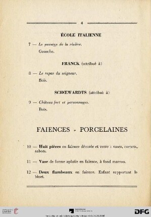Faiences - Porcelaines