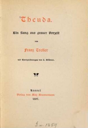 Theuda : ein Sang aus grauer Vorzeit
