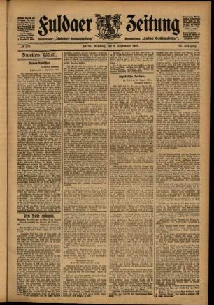 Zweite Ausgabe vom Samstag, den 02. September 1905.