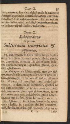 Caput X. Subterranea
