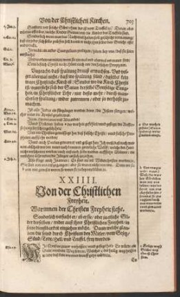 XXIIII. Von der Christlichen Freyheit.