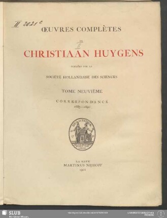 9: Correspondance : 1685-1690