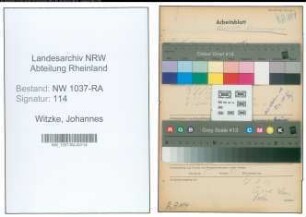 Entnazifizierung Johannes Witzke , geb. 09.12.1885 (Lehrer)