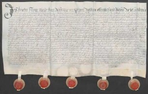 Instrumentum cautionis des Anselm Franz von Kerpen.
