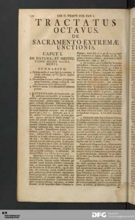 Tractatus Octavus. De Sacramento Extremæ Unctionis.