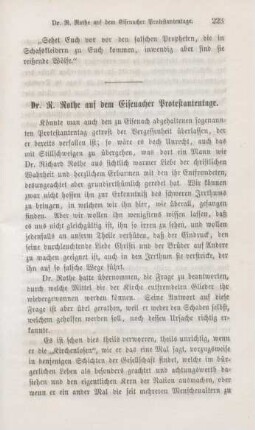223-237 Dr. R. Rothe auf dem Eisenacher Protestantentage