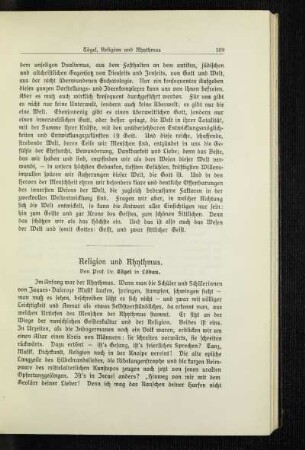 Religion und Rhythmus