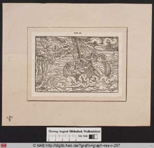 Christus und die Jünger auf dem See während des Sturms (Lk. 22-25).