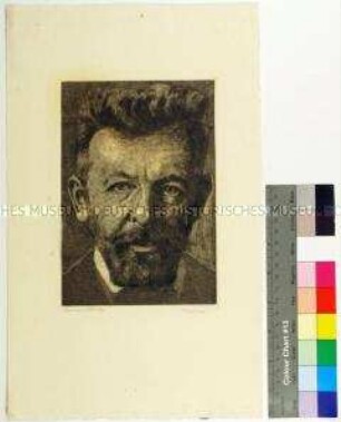 Porträt des Dichters und Schriftstellers Richard Dehmel (Probedruck)